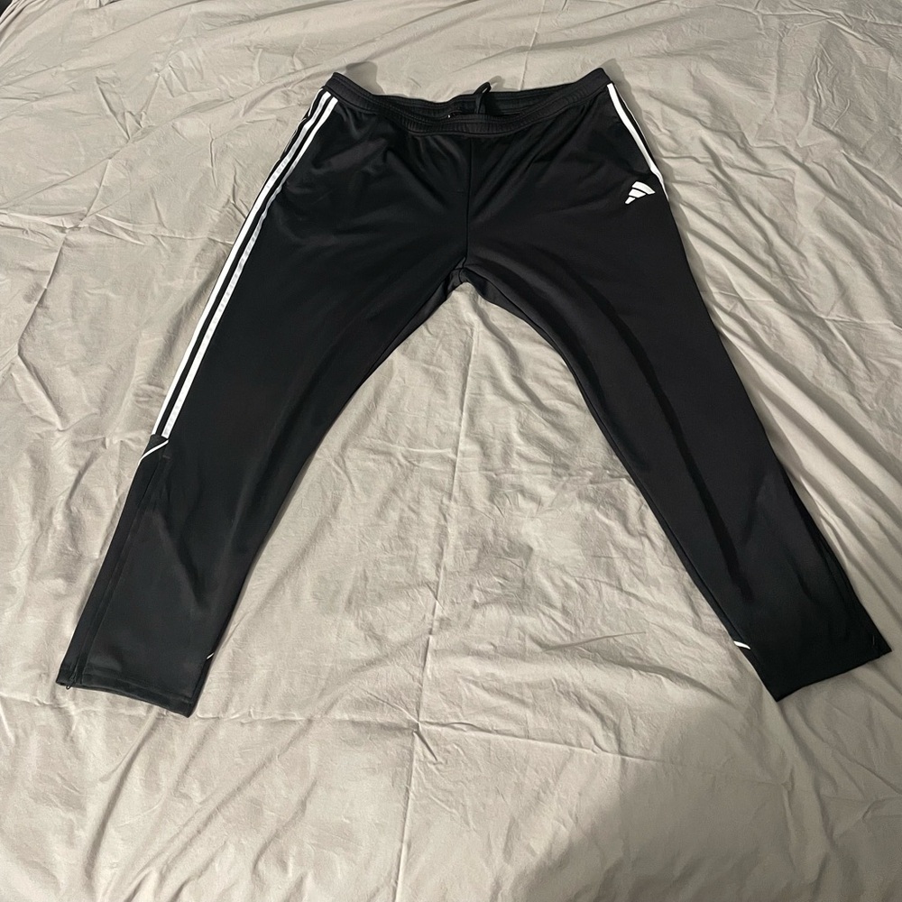 Adidas black athletic football pants HS7232